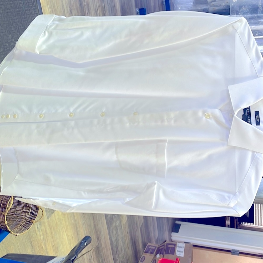 Pronto uomo white button down shirt